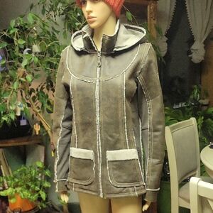 Women's Brown Hooded Jacket